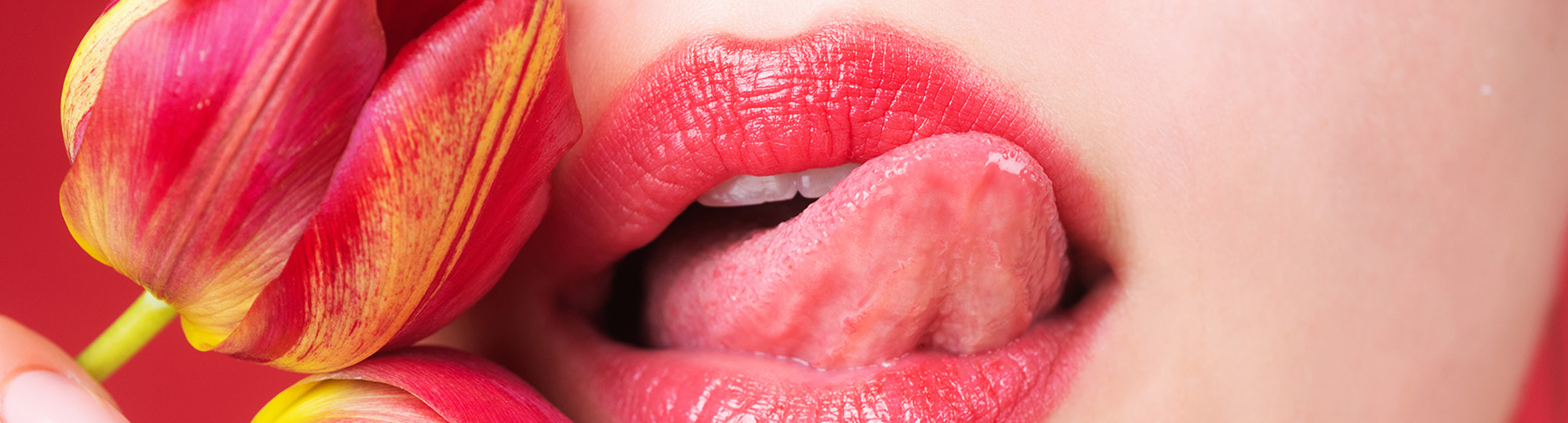 Close up of woman's lips.