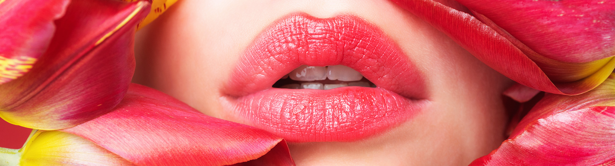 Close up of woman's lips.